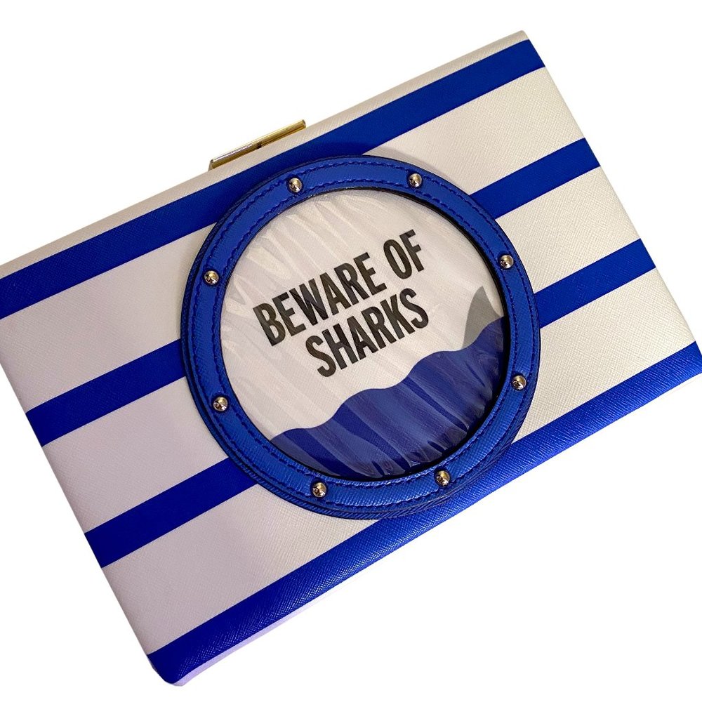 Kate Spade Emanuelle Beware of Sharks - Excellent Condition!